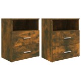 VidaXL Noptiere, 2 buc., stejar fumuriu, 50x32x60 cm 815859