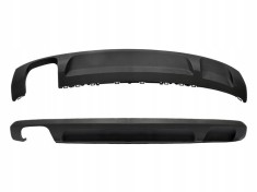 Spoiler bara spate AUDI A3 (8V), 06.2012-07.2016, negru; cu gaura evacuare,