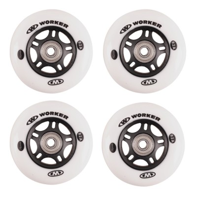 Roti WORKER 76 mm si rulmenti ABEC-7 Chrome - set 4 buc. FitLine Training foto