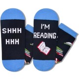 Sosete, amuzante, de lectura, Shhhh I&amp;#039;m reading, Marime universala: 40-44, Sosete moi si fine cu 78% bumbac