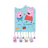 Pinata petrecere cu corzi, model Peppa Pig, 20 x 32 x 14 cm, Godan