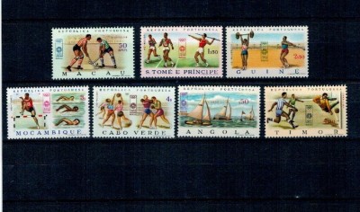 Colonii Portugheze - Mic lot tematica Jocurile Olimpice din 1972, timbre neuzate foto