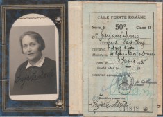 1935-1940 Carnet de identitate CFR pentru functionari publici, 6 timbre fiscale