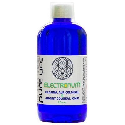 Argint Coloidal Ionic Pure Life cu Platina si Aur Electronum 35ppm 480ml Agnes Itara foto