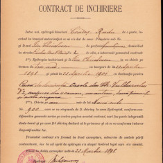 HST A1163 Contract de închiriere 1898 Epitropia parohiei Ceauș Radu București