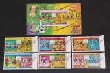 INS.COMORE-serie 6 V+1 colita -C.M.DE FOTBAL ARGENTINA 1978-Obliterate.-ICO 184, Africa, Sport