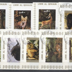 Umm al Qiwain 1973 Animals, 9 mini sheet, used AT.044