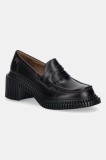 Camper pantofi de piele Pix London culoarea bordo, cu toc drept, K201811-005