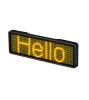 Placuta LED Galben - Name Tag 9.3 x 3 cm, Rama Neagra