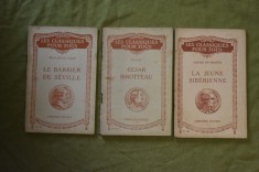 trei carti in limba franceza les classiques pour tous librairie Hatier