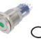 Comutator Anti-Vandalism DPDT Verde 3A 250VAC IP67