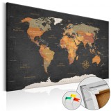 Cumpara ieftin Tablou din plută - Secrets of the Earth [Cork Map] 120x80 cm