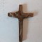 Cruce bronz (Iisus rastignit) 7.5x5cm, obiect decor de cult crestin