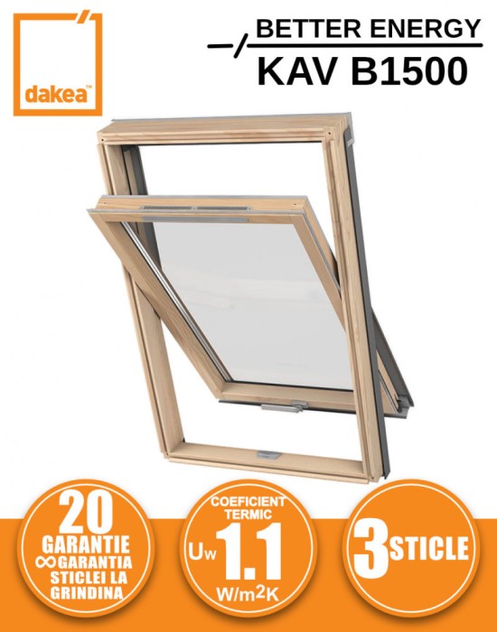 Geam mansarda Dakea Better Energy KAV B1500