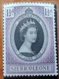 COLONII-BRITAN.-SIERA LEONE-''1953-INCORONARE -E II''-Serie 1val. -MNH-Vezi-Scan