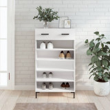VidaXL Pantofar, alb, 60x35x105 cm, lemn compozit