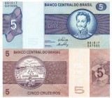 Bancnota Brazilia 5 Cruzeiros 1970, P-133, UNC