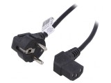 Cablu Alimentare Schuko 3m 10A 250V Negru, Akyga