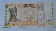 Moldova 100 lei 2015 foto