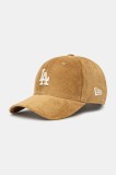 New Era sapca culoarea galben, neted, 60595256