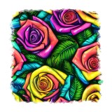 Cumpara ieftin Sticker decorativ Flori, Multicolor, 55 cm, 11744ST, Oem