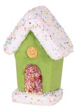 Decoratiune de Craciun MagicHome Candy Line casuta verde suspendabila 11x16 cm