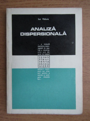 Ion Vaduva - Analiza dispersionala foto