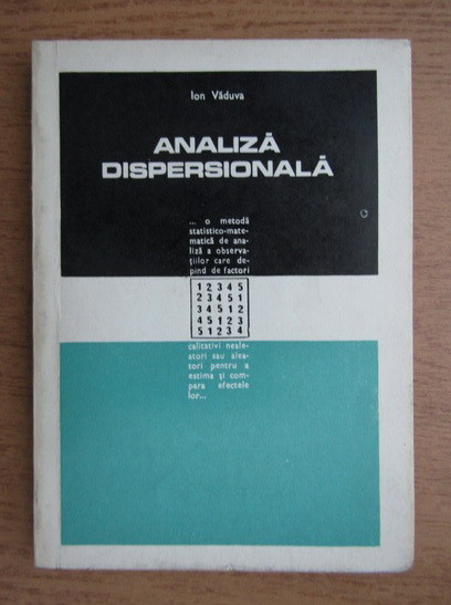 Ion Vaduva - Analiza dispersionala