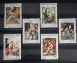 Benin 1996 arta pictura religioasa Murillo , Rafael, Leonardo Da Vinci ,Gerard David serie 6v nestampilat