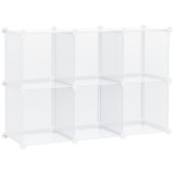 HOMCOM Dulap Modular pentru Pantofi, Transparent, 94,5x32x162cm, Soluție Ideală pentru Organizare | Aosom Romania