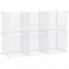 HOMCOM Dulap Modular pentru Pantofi, Transparent, 94,5x32x162cm, Soluție Ideală pentru Organizare | Aosom Romania