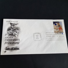 Plic Filatelic SUA FDC Salut Angajaților Poștali foto