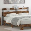 VidaXL Tăblie cap cu raft Stejar afumat 200 cm Lemn compozit 859717