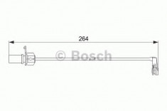 Senzor de avertizare,uzura placute de frana AUDI A7 Sportback (4GA, 4GF) (2010 - 2016) BOSCH 1 987 474 517 foto