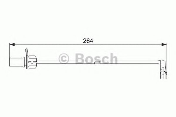 Senzor de avertizare,uzura placute de frana AUDI A6 Avant (4G5, C7, 4GD) (2011 - 2016) BOSCH 1 987 474 517