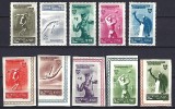 Romania 1945 - Lp 175 - ORGANIZATIA SPORTURILOR POPULARE ( OSP ) dantelate si nedantelate - serie - MNH, Nestampilat