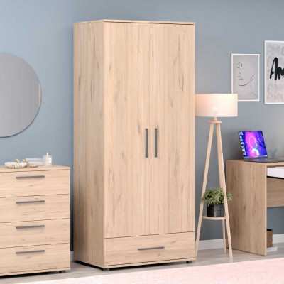 Dulap Haine Adore Trendline cu 2 usi si sertar, 80 x 187 x 52 cm foto