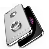Husa iPhone 6/6S 3in1 Ultrasubtire Gri cu Ring - Protectie Completa, Anti-alunecare