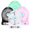 Mini Ventilator Portabil USB cu Acumulator, 3 Viteze, LED Alb