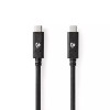 Cablu USB TYPE C tata - USB TYPE C tata 1m 100W 10Gbps 3.2 Gen 2 negru Nedis