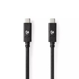 Cablu USB TYPE C tata - USB TYPE C tata 1m 100W 10Gbps 3.2 Gen 2 negru Nedis