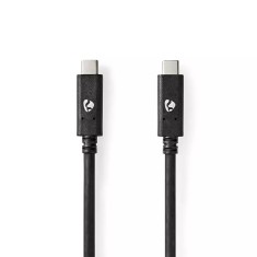 Cablu USB TYPE C tata - USB TYPE C tata 1m 100W 10Gbps 3.2 Gen 2 negru Nedis