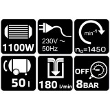 Compresor fara ulei 50 l NEO TOOLS 12K022-1 HardWork ToolsRange