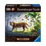 Cumpara ieftin Puzzle Ravensburger lemn Tigru, 500 piese