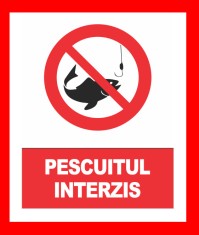 Placuta pescuitul interzis foto