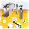 Sistem de dispensare bere sub blat Set complet STREAM 50, răcitor uscat cu 2 linii, p&acirc;nă la 55 l/h, pentru 2 KEG Type S cu adaptor NC