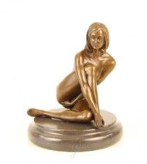 Nud-statueta din bronz cu un soclu din marmura KF-49
