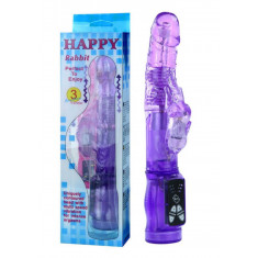 Happy Rabbit Rotation &amp; Wave Vibrator Purple