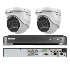 Kit supraveghere Hikvision 2 camere interior 4 in 1, 8MP, 2.8mm, IR 30m, DVR 4 canale 4K 8MP SafetyGuard Surveillance