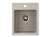 Chiuveta X Granit Quadro 40 bej400 x 500 mm, sifon 90 mm, granit